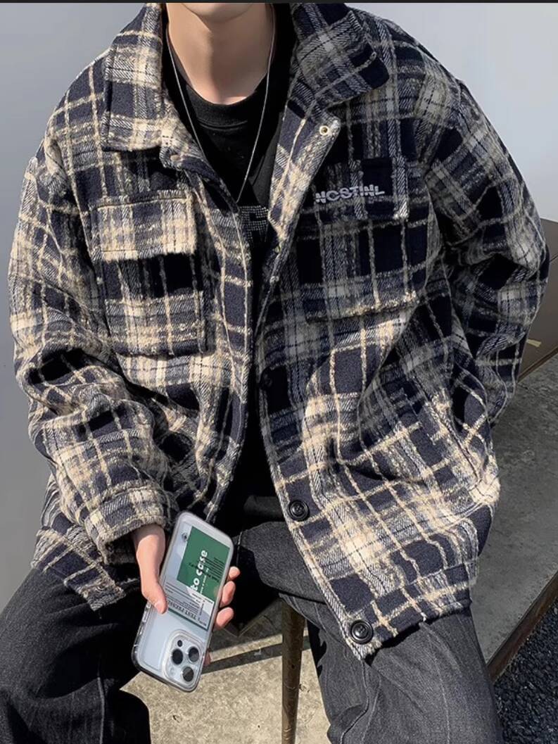 Streetwear Brand England - 남성용 두꺼운 셔츠 재킷 가을 &