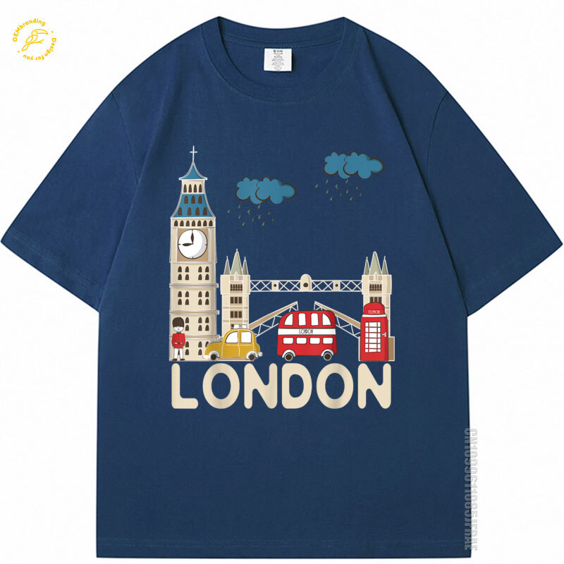 Rainy London Tshirt 귀여운 기념품 대형 - Streetwear Brands London 리뷰 및 가격